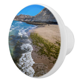 ビーチでプエルトピラミデス，アルゼンチン セラミックノブ