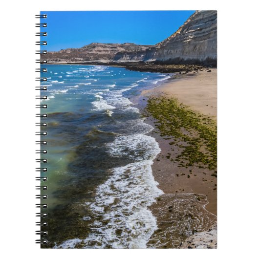 ビーチでプエルトピラミデス，アルゼンチン ノートブック (正面)