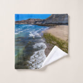 ビーチでプエルトピラミデス，アルゼンチン バスタオルセット (ウォッシュタオル)