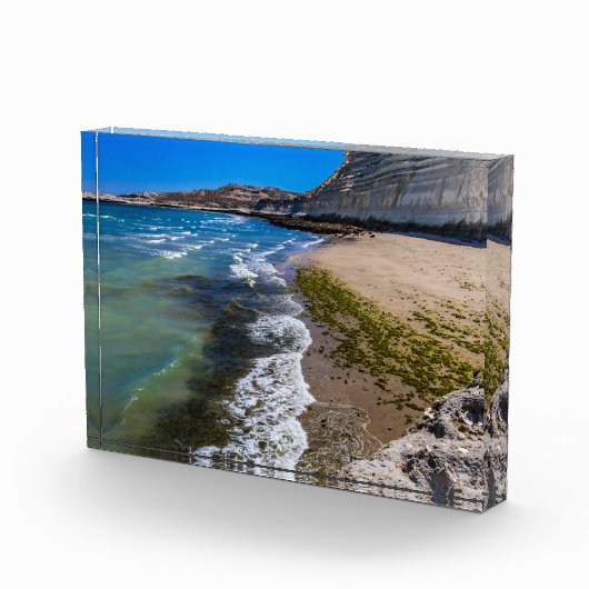 ビーチでプエルトピラミデス，アルゼンチン フォトブロック (右)