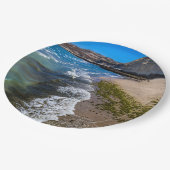 ビーチでプエルトピラミデス，アルゼンチン ペーパープレート (アングル)