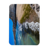 ビーチでプエルトピラミデス，アルゼンチン マグネット (縦)