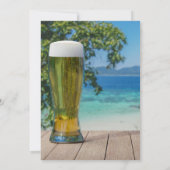 ビーチでライトビールを飲む 招待状 (裏面)