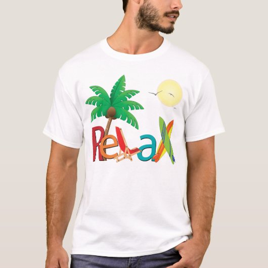 ビーチでリラックスして下さい Tシャツ (正面)
