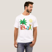 ビーチでリラックスして下さい Tシャツ (正面フル)