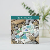 ビーチで会おう！招待状！海岸の化石 招待状 (スタンド正面)