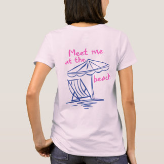 ビーチで会おう - 海岸沿いの夏の雰囲気グラフィック Tシャツ