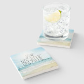 ビーチで呼吸 ストーンコースター (横)