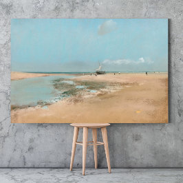 ビーチで干潮（川の河口1869）エドガー ポスター