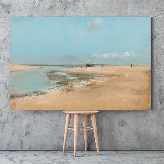 ビーチで干潮（川の河口1869）エドガー ポスター