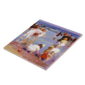 ビーチで幸せな日(by E.H. Potthast) タイル (側面)
