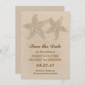 ビーチで日付カードを保存 セーブザデート (正面/裏面)