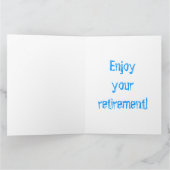 ビーチで日光浴をする退職を楽しむこと カード (内部)