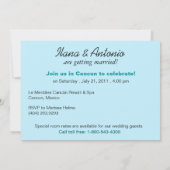 ビーチで結婚式をしよう! 日程を保存してね セーブザデート (裏面)