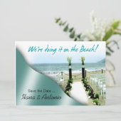 ビーチで結婚式を挙げるので日程を確保してね セーブザデート (スタンド正面)