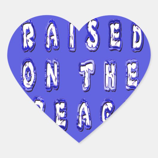 ビーチで育つ:穏やかなビーチ生活の思い出 ハートシール (正面)