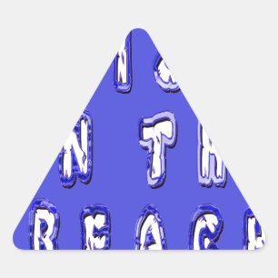 ビーチで育つ：穏やかなビーチ生活の思い出 三角形シール