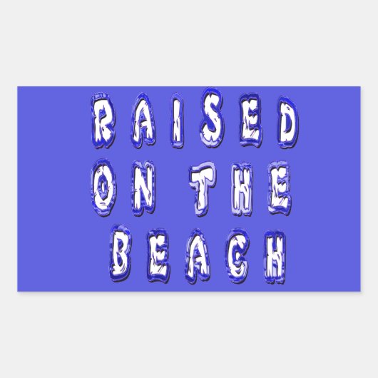ビーチで育つ:穏やかなビーチ生活の思い出 長方形シール (正面)