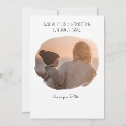 ビーチで親子 |母の日 カード (裏面)