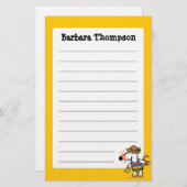 ビーチで貝を集めているMaisy 便箋 (正面/裏面)