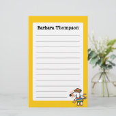 ビーチで貝を集めているMaisy 便箋 (スタンド正面)