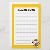 ビーチで貝を集めているMaisy 便箋 (正面/裏面)