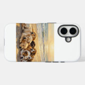 ビーチで遊ぶ子犬 スマホケース Case-Mate iPhoneケース (裏面 (横))