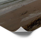 ビーチで霧が立つ日 ポスター (角)