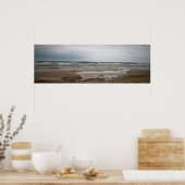 ビーチで霧が立つ日 ポスター (キッチン)