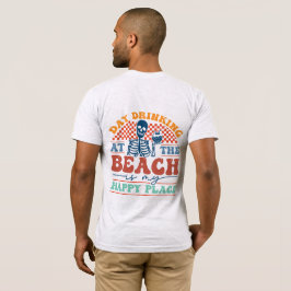 「ビーチで飲む日は私の幸せな場所」,夏 Tシャツ