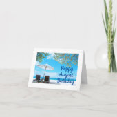 **ビーチで1日も良い**威厳がある誕生日 カード (正面)