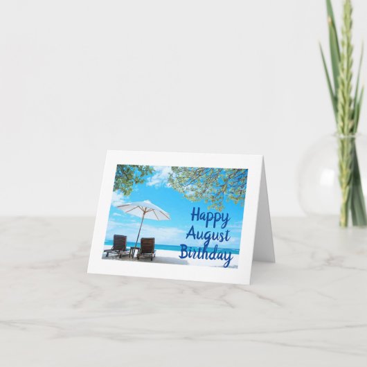 **ビーチで1日も良い**威厳がある誕生日 カード (正面)