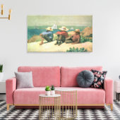 ビーチで1875(w/c) キャンバスプリント (インサイチュ (リビング))