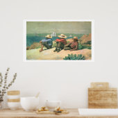 ビーチで1875(w/c) ポスター (キッチン)