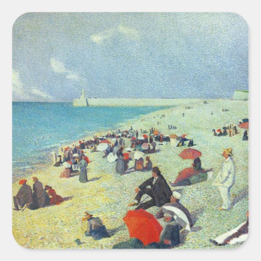 ビーチで スクエアシール (正面)