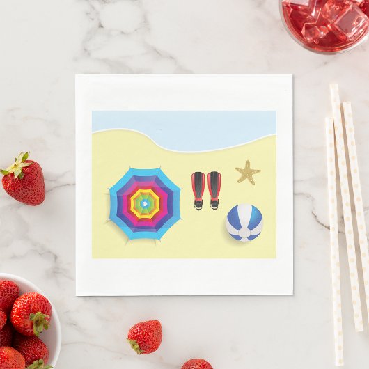 ビーチで スタンダードランチョンナプキン