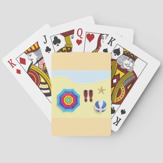 ビーチで トランプ (裏面)