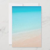 ビーチで、ビーチ結婚式は日付カードを保存 セーブザデート (裏面)