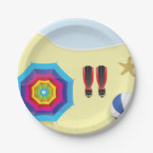 ビーチで ペーパープレート (正面)