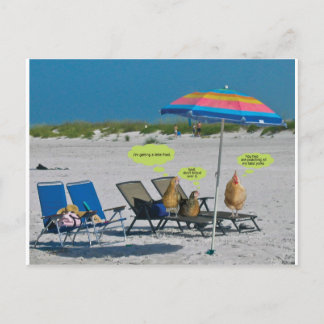 ビーチで ポストカード