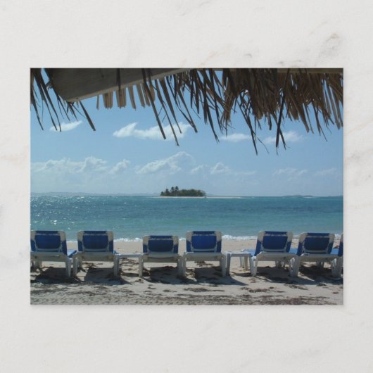 ビーチで ポストカード (正面)