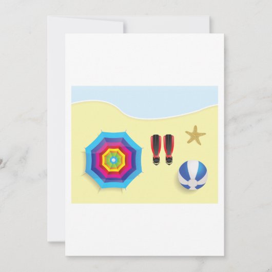 ビーチで 招待状 (正面)