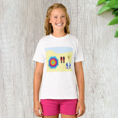 ビーチで Tシャツ