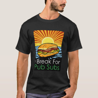 ビーチでPub Subsをお休み Tシャツ