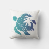 ビーチとウミガメ クッション (正面)