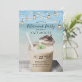 ビーチとカクテルストリングライトリタイアメントパーティー 招待状 (スタンド正面)