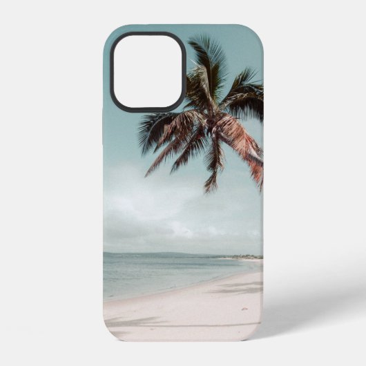 ビーチとココヤシの木 iPhoneケース (裏面)