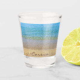 ビーチとコルシカ海 ショットグラス