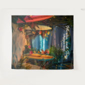 ビーチとサーフボードの背景パネル タペストリー (正面(横))