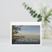 ビーチとシーアースの日のアラーム ポストカード (スタンド正面)